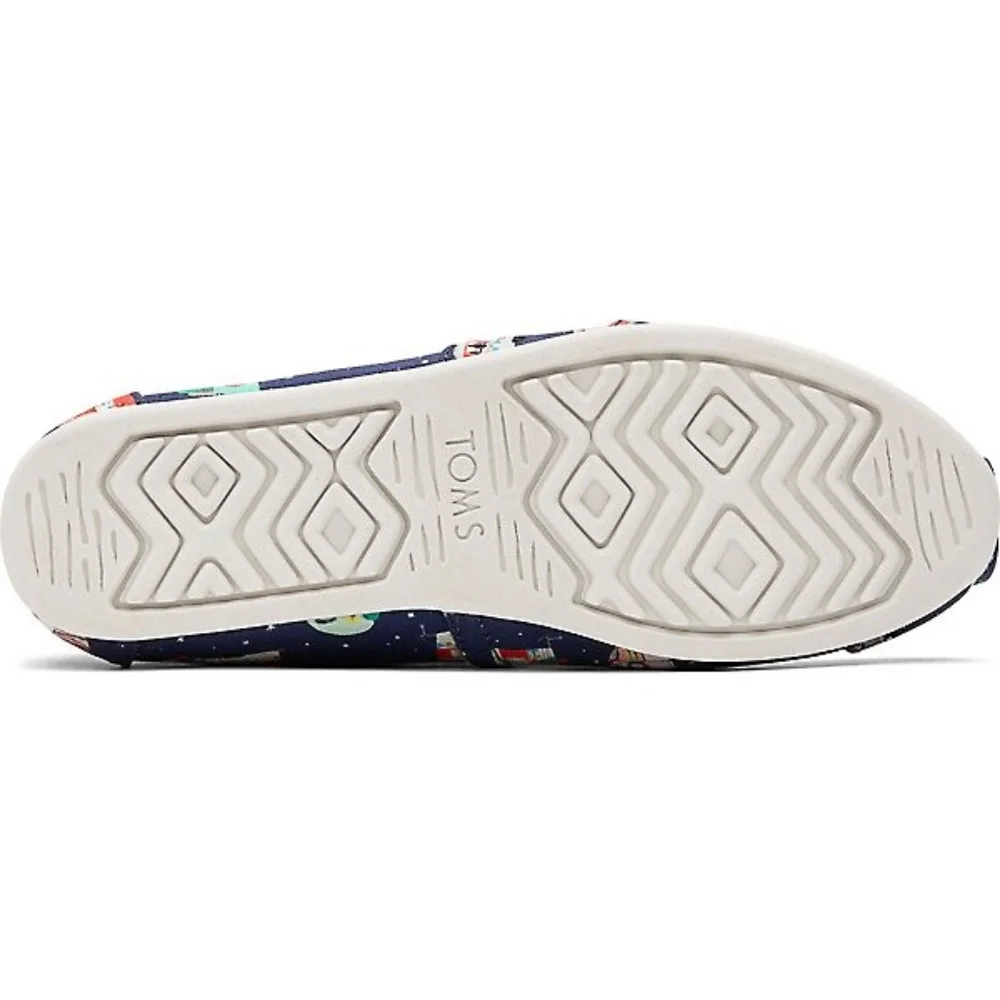👣TOM'S 🌱ALPARGATA Paper Source Holiday Camper Fur Lined Espadrilles